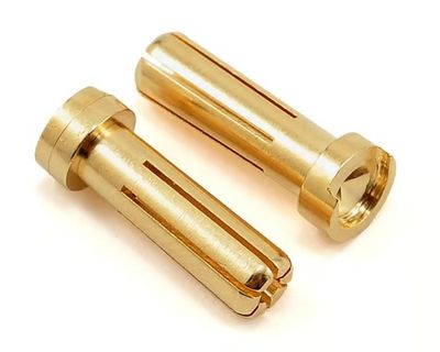 TQ Wire 5mm Low Profile Male Bullet Connector Gold 2pc