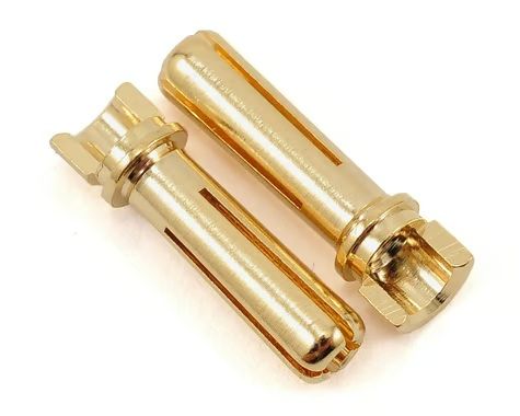 TQ Wire 4mm Narrow Top Male Bullet Connector Gold 2pc