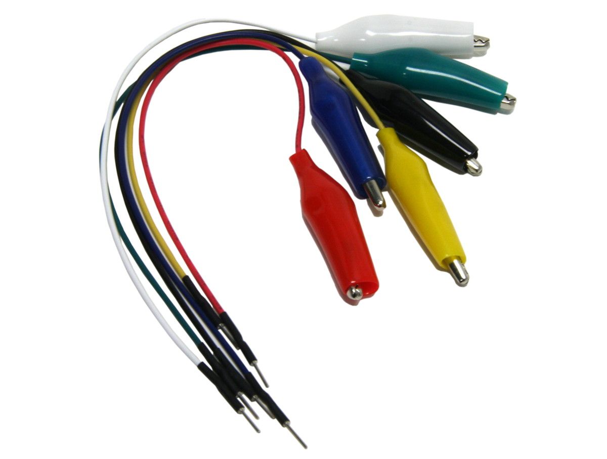 BPS 20cm Alligator Clip to BreadBoard Pin