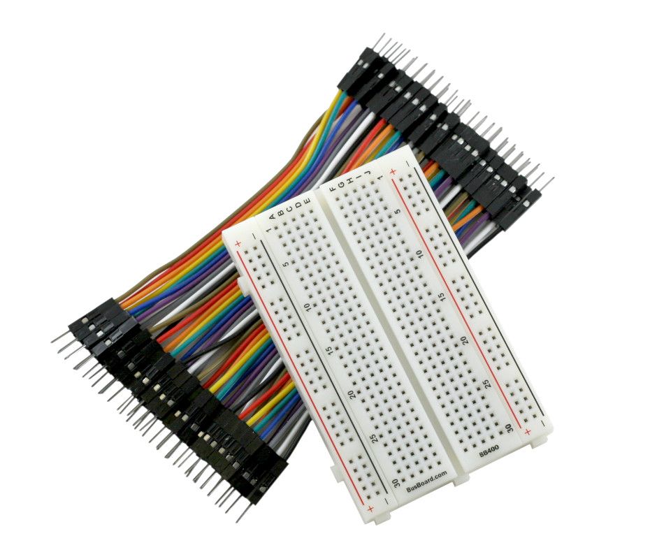 BPS BB400 BreadBoard and 10cm Male to Male ZipWire Kit