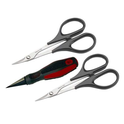 Du Bro Body Reamer and Curved &amp; Striaght Scissors Set 3pc