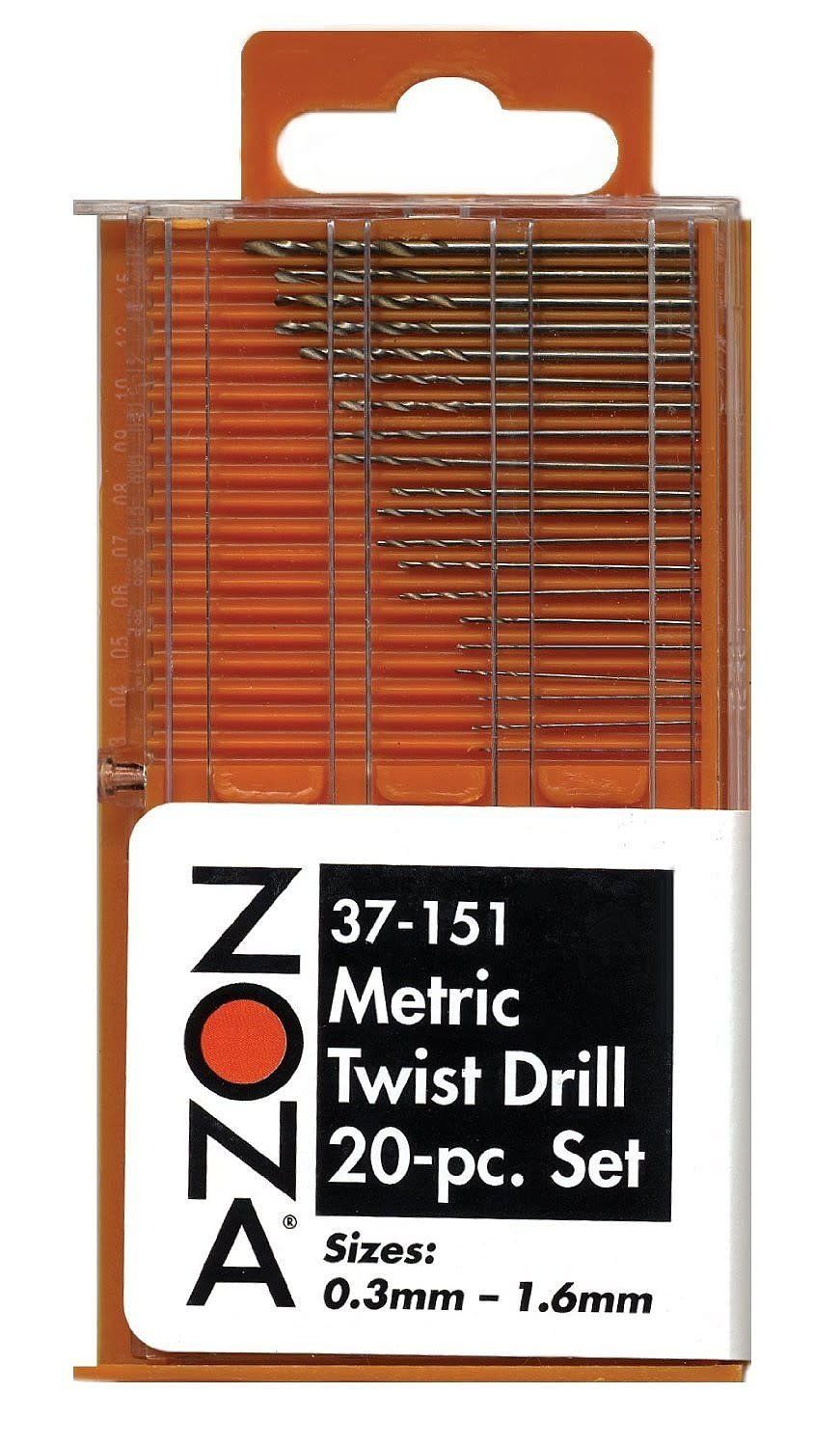 Zona Tool 0.3-1.6 Metric High Speed Steel Twist Drill Set 20pc