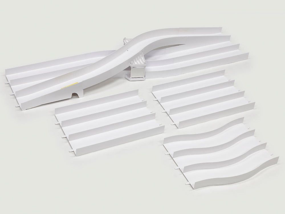 Tamiya JR Mini 4WD Japan Cup Circuit Lane Change and Extension Set White