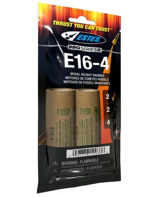 Estes Rockets Bagged E16-4 Model Rocket Engines 2pc