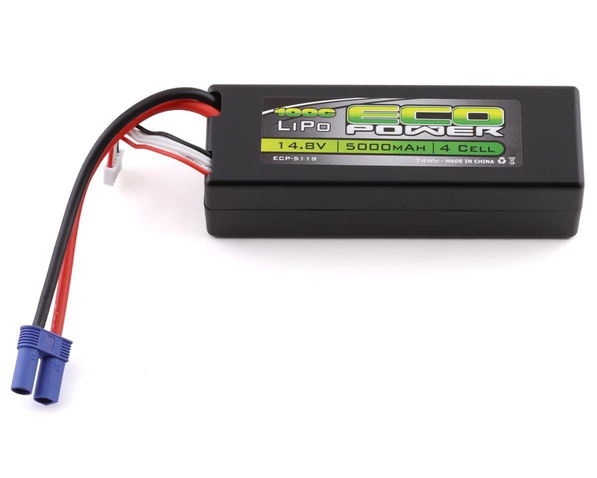 EcoPower Basher 4S 100C Hard Case LiPo Battery with EC5 4.8V/5000mAh