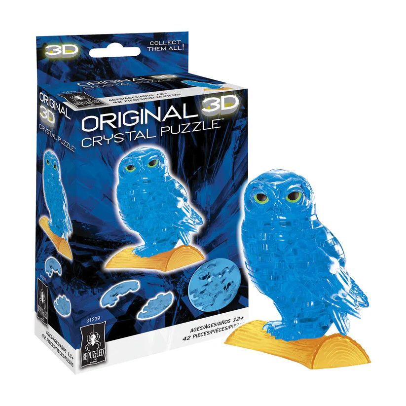 BePuzzled 3D Crystal Puzzle Blue Owl