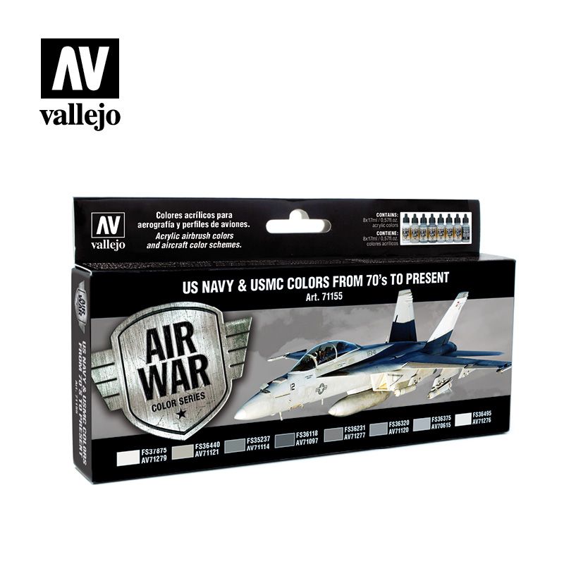 Vallejo US Navy and USMC Colors Paint Set 8pc