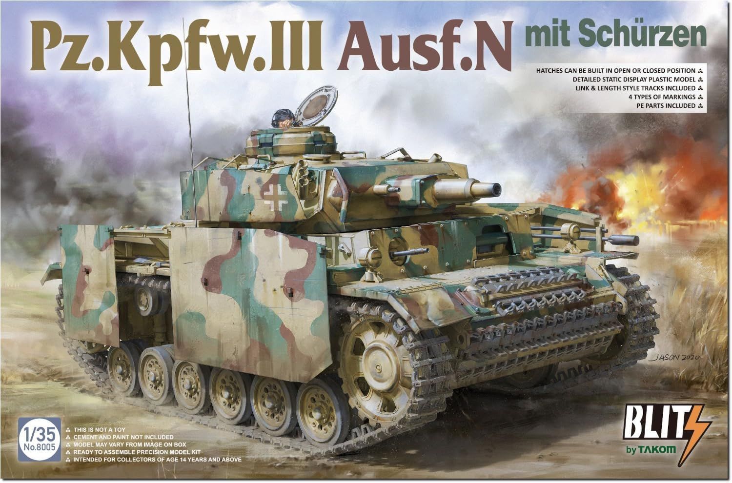 Takom 1/35 Pz.Kpfw.III Ausf.N mit Schurzen Blitz Series