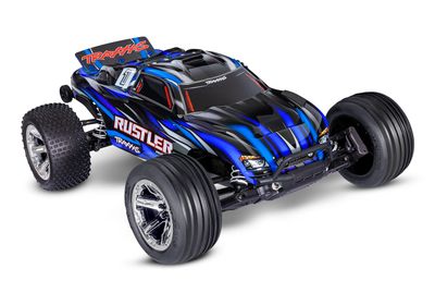 Traxxas 1/10 Rustler 2WD BL-2S Clipless - Blue