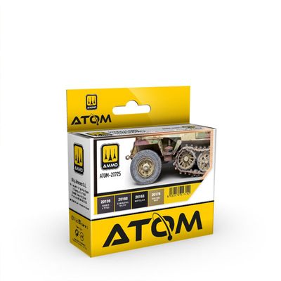 Ammo of MIG ATOM Rubber and Tires Colors Paint Set