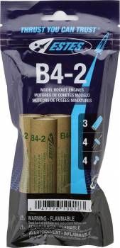 Estes Rockets Bagged B4-2 Model Rocket Engines 3pc