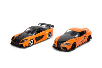 Jada Toys 1/32 Fast &amp; Furious Han's Mazda RX-7 and Toyota Supra Twin Pack