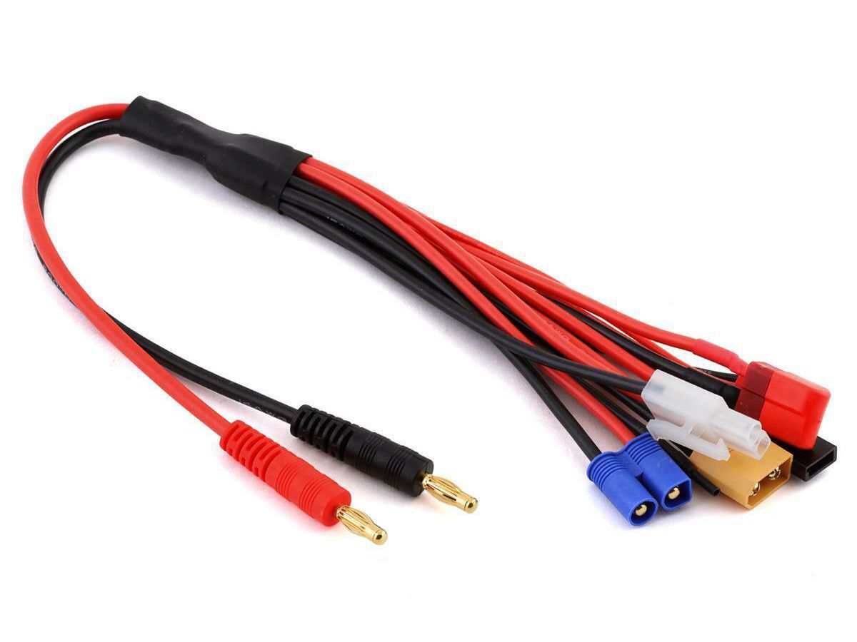 Racers Edge 300mm Wire 7 Function Charge Adapter to Male 4mm Bullet