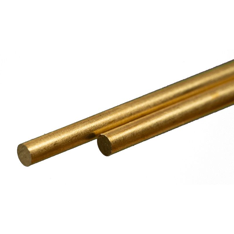 K&amp;S 0.114in OD x 12in Round Brass Rod 2pc