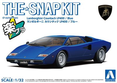 Aoshima 1/32 SNAP KIT #20-E Lamborghini Countach LP400 Blue