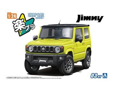 Aoshima 1/24 Snap Car #03-KY 2018 JB64 Jimny Kinetic Yellow