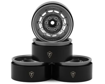 Treal Hobby 1.9in TypeM Aluminum Crawler Beadlock Wheels Titanium 4pc