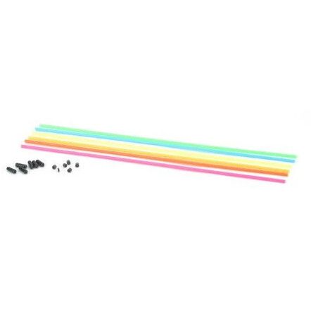 Du Bro Antenna Tube with Caps Assorted Neon Colours Set