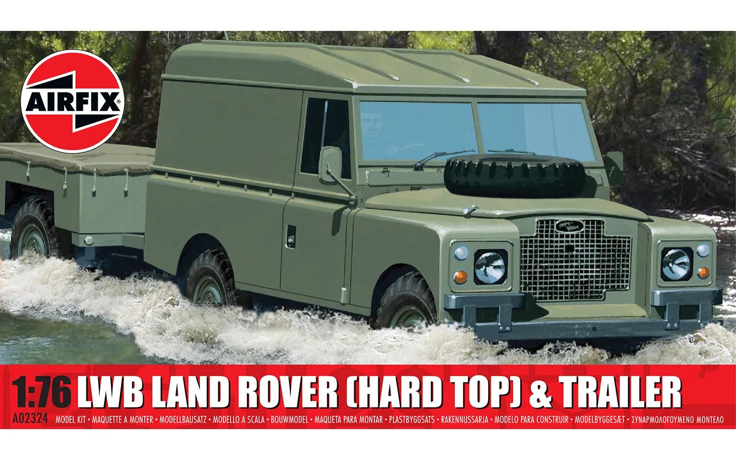 Airfix 1/76 LWB Land Rover Hard Top and Trailer