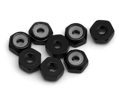 Kyosho 2mm Aluminum Ny Lock Nuts Black 8pc
