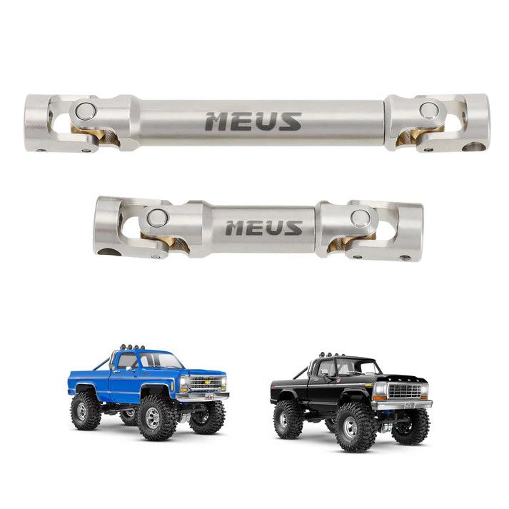 MEUS Racing High Trail Steel Drive Shafts TRX4M Silver
