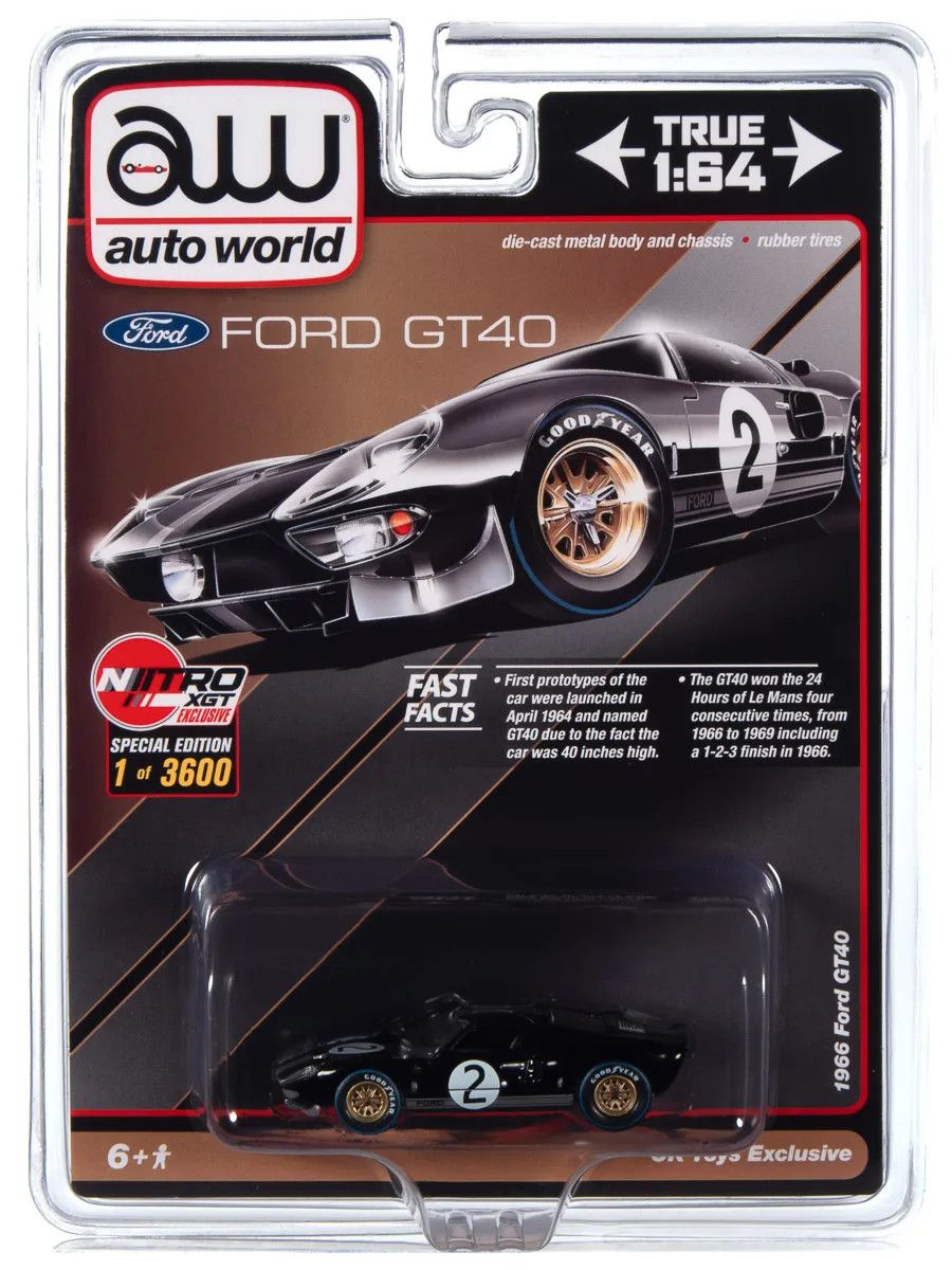 Auto World 1/64 1966 Ford GT40 No 2 Black