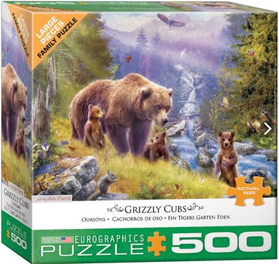 Eurographics Grizzly Cubs by Jan Patrik 500 piece