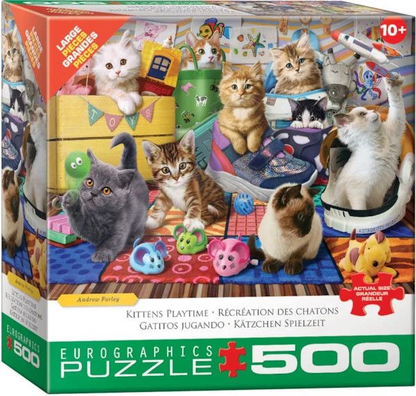 Eurographics Kittens Playtime by Farley 500 piece