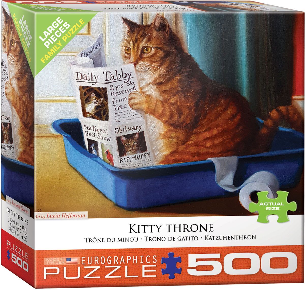 Eurographics Kitty Throne by Heffernan 500 piece
