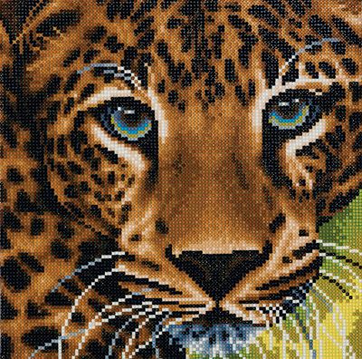 Craft Buddy Crystal Art Kit Medium Leopard