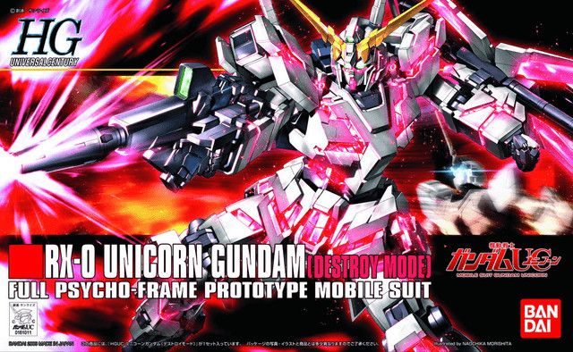 Bandai 1/144 HGUC RX-0 Unicorn Gundam Destroy Mode No 100