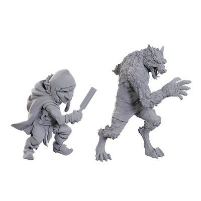 D&amp;D Critical Role Unpainted Miniatures Wave 23 Chetney Pock OPea and Werewolf