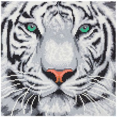 Craft Buddy Crystal Art Kit Medium White Tiger