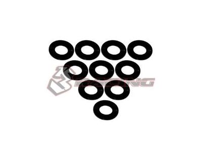 3 Racing 0.5mm Aluminum M3 Flat Washer Black 10pc