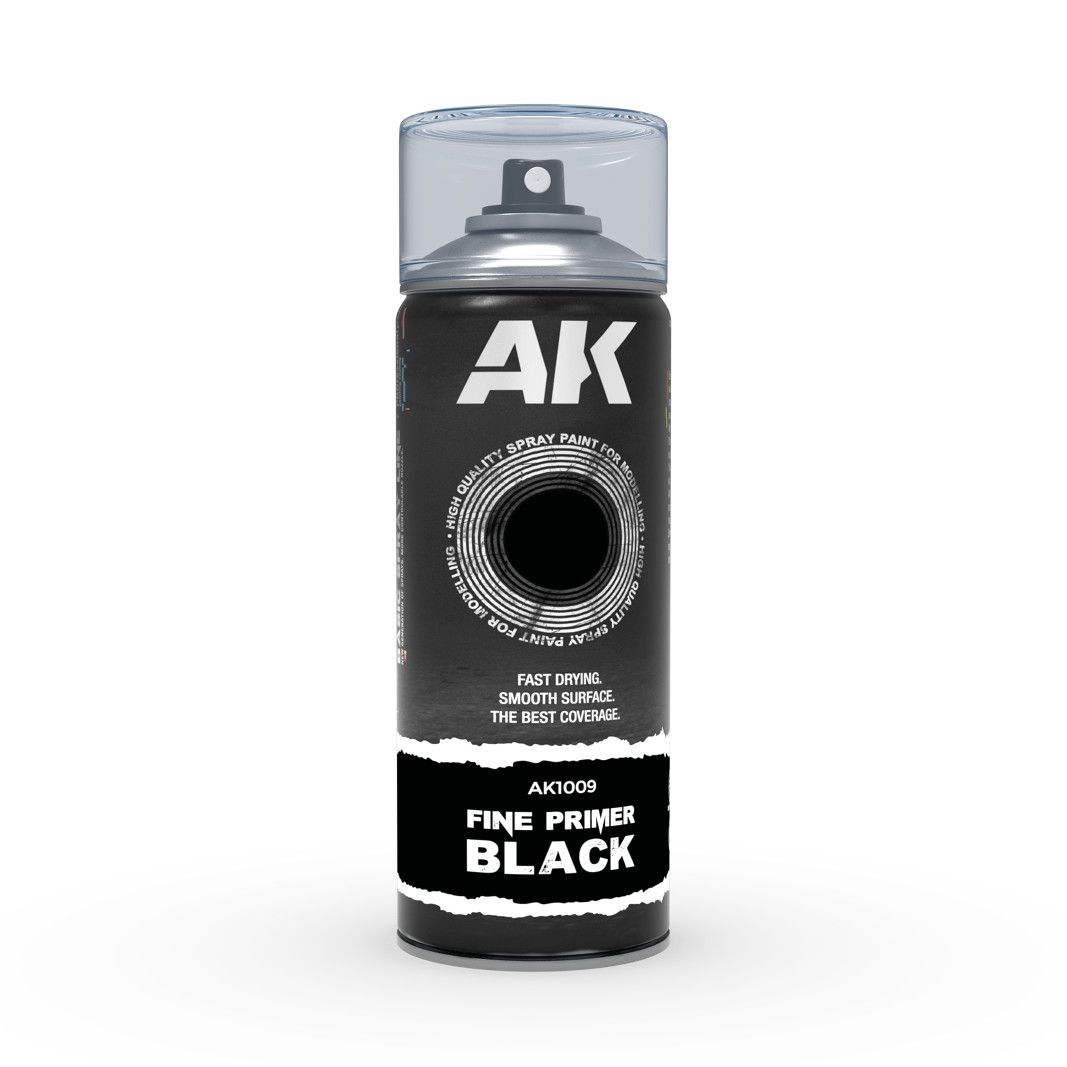 AK Interactive Fine Primer Black Spray 400ml