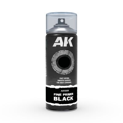 AK Interactive Fine Primer Black Spray 400ml