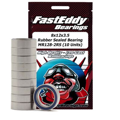 Fast Eddy MR128-2RS 8x12x3.5mm Rubber Sealed Bearings 1pc