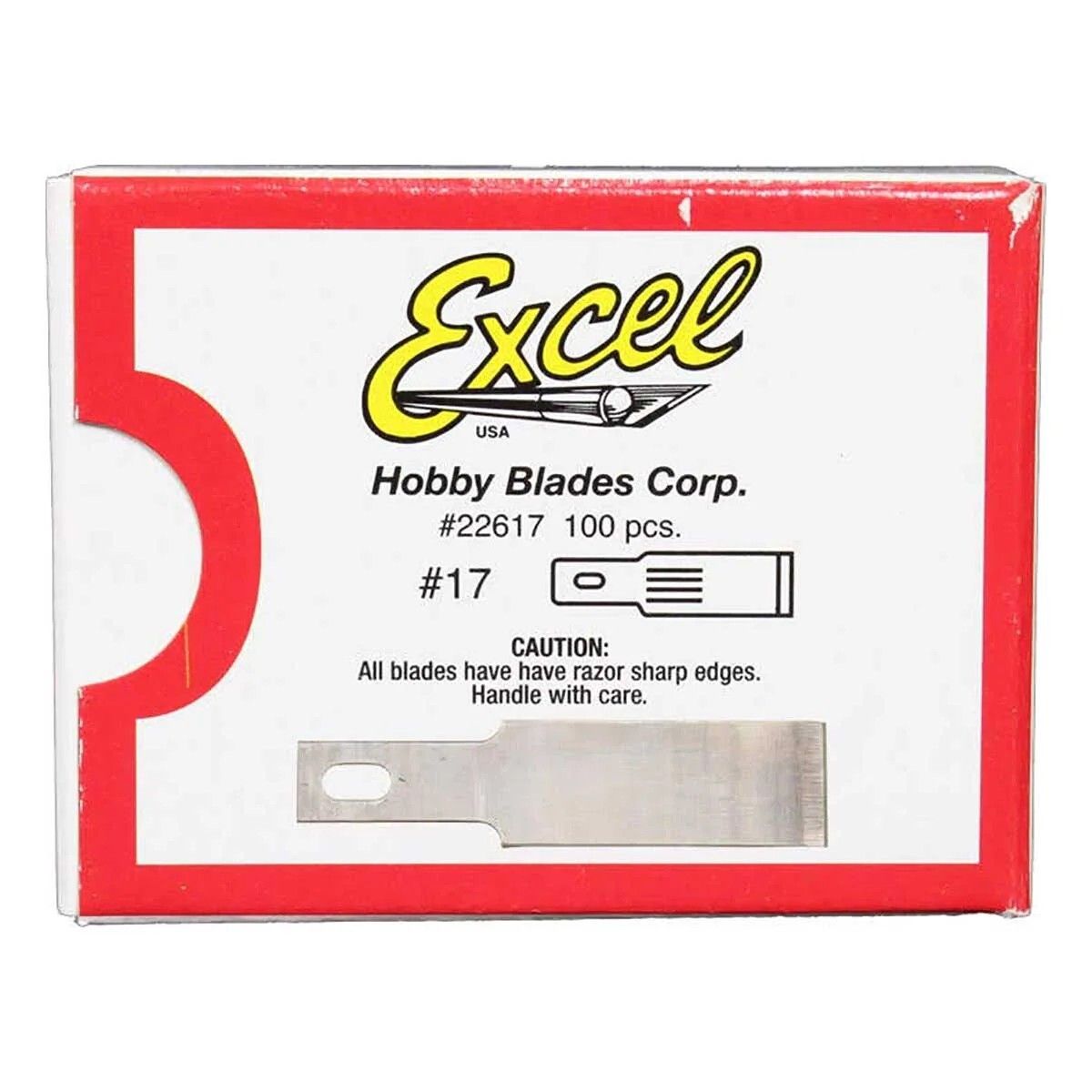Excel Hobby Blades 3/8in Small Chisel No 17 Replacement Blades 100pc