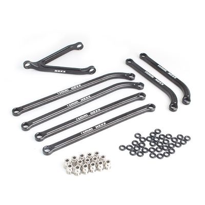 Nexx Racing SCX24 High Clearance Aluminum Chassis Links Set Black
