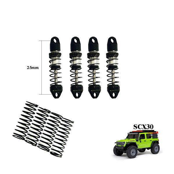 Nexx Racing SCX30 25mm Oil Shock Silver 4pc