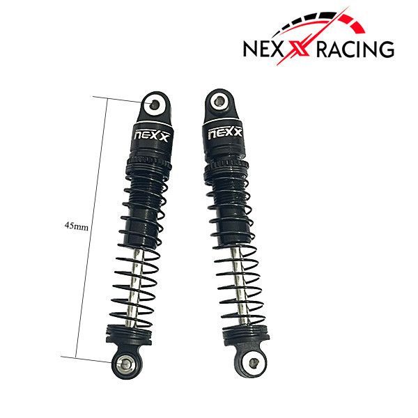 Nexx Racing SCX24 45mm Long Oil Shocks Black 4pc