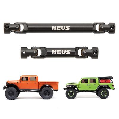 Meus Racing SCX24 Stainless Steel Drive Shafts with D-Shaped Hole Black