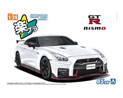 Aoshima 1/24 SNAP CAR #05 2017 Nissan GT-R Nismo R35 Brilliant White Pearl