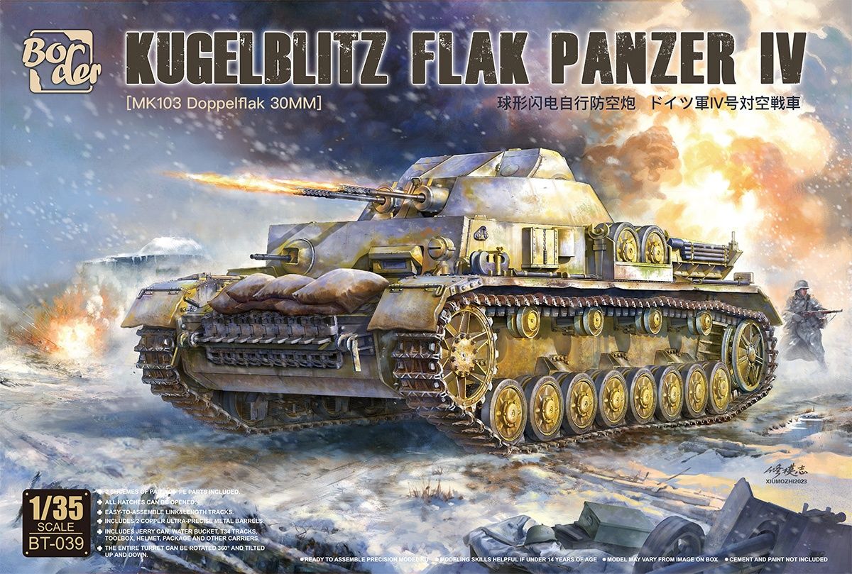 Border Model 1/35 Kugelblitz Flak Panzer IV MK103 Doppelflak 30mm