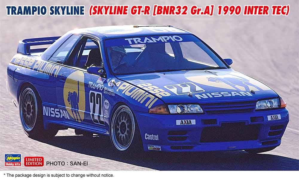 Hasegawa 1/24 Trampio Skyline Nissan Skyline GT-R BNR32 Gr.A 1990 Inter Tec