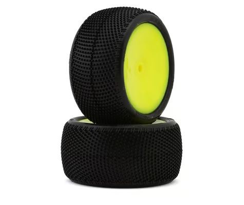 Pro-Motion Viper 2.2in 1/10  Rear LP Carpet Buggy Tire C3/Green/Medium Yellow 2pc