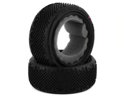 JConcepts Pin Swag 2.2in 4WD Buggy Front Carpet Tires Pink 2pc