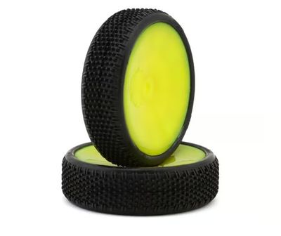 Pro-Motion Viper 2.2in 1/10 2WD Front LP Carpet Buggy Tires with 12mm Hex C3/Green/Medium Yellow 2pc