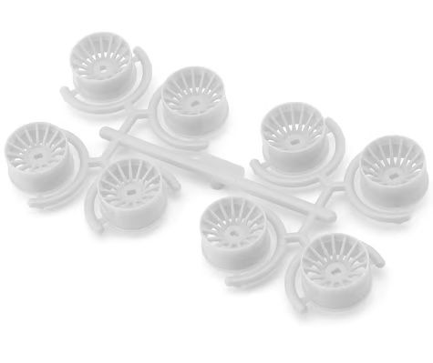 Yeah Racing Mini-Z AWD 11mm Multi-Spokes Wide Rims Set White