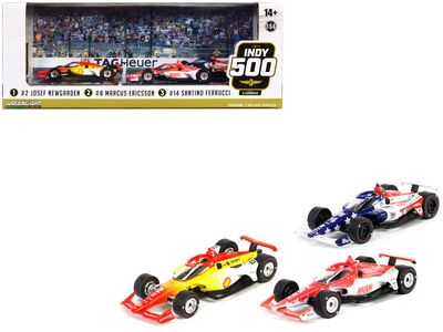 Green Light Collectibles 1/64 2023 Indianapolis 500 Podium 3 Car Set No 2 Josef Newga